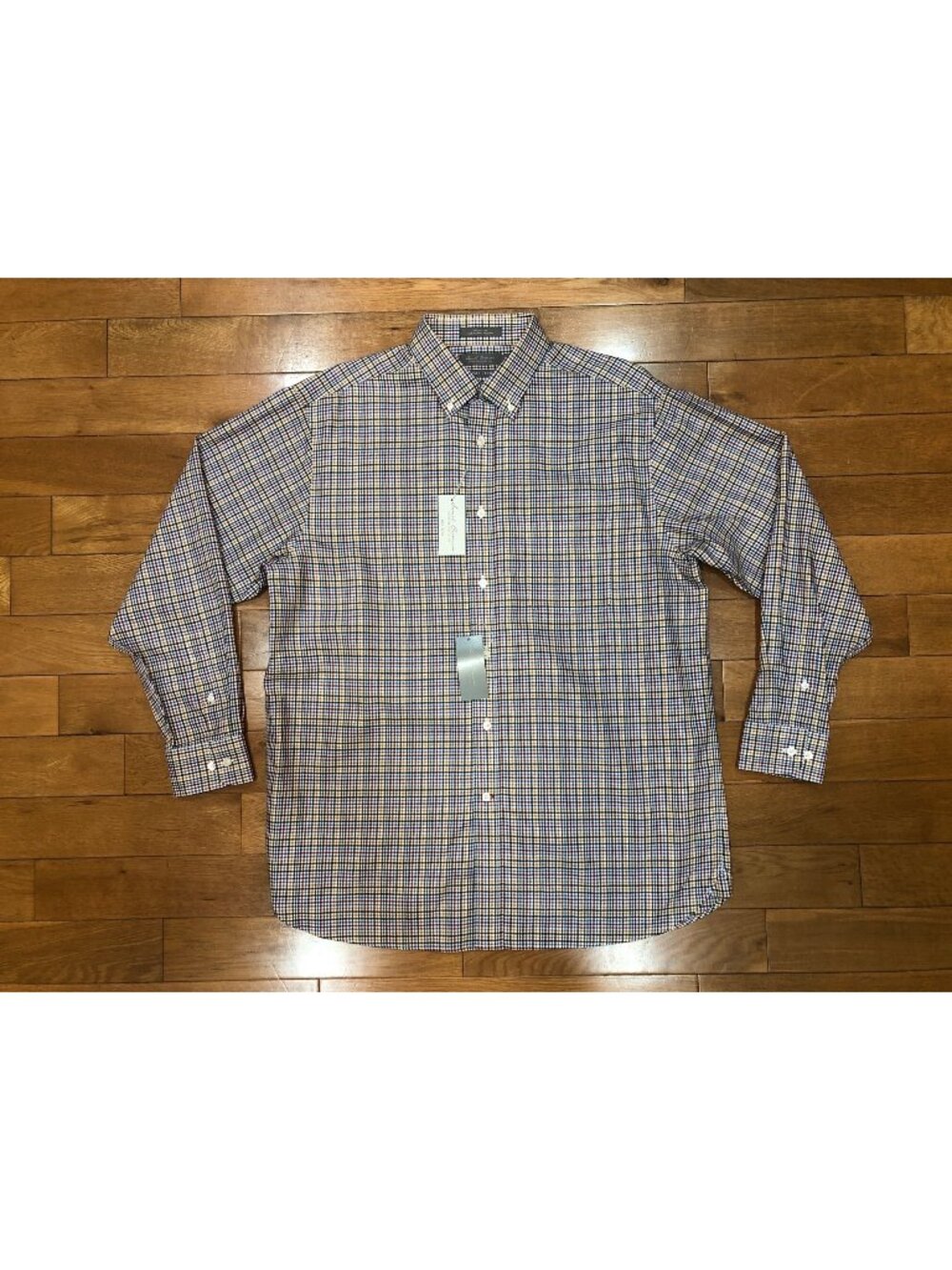 NWT Daniel Cremieux Signature Non-Iron Multicolor Plaid Button Down Shirt Size L